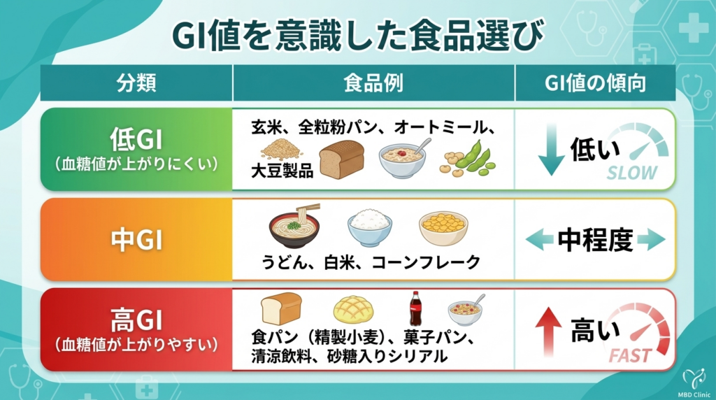 GI値を意識した食品選び
