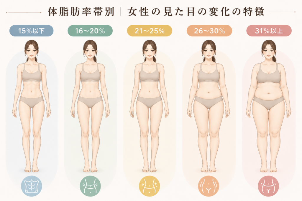 体脂肪率 女性 見た目